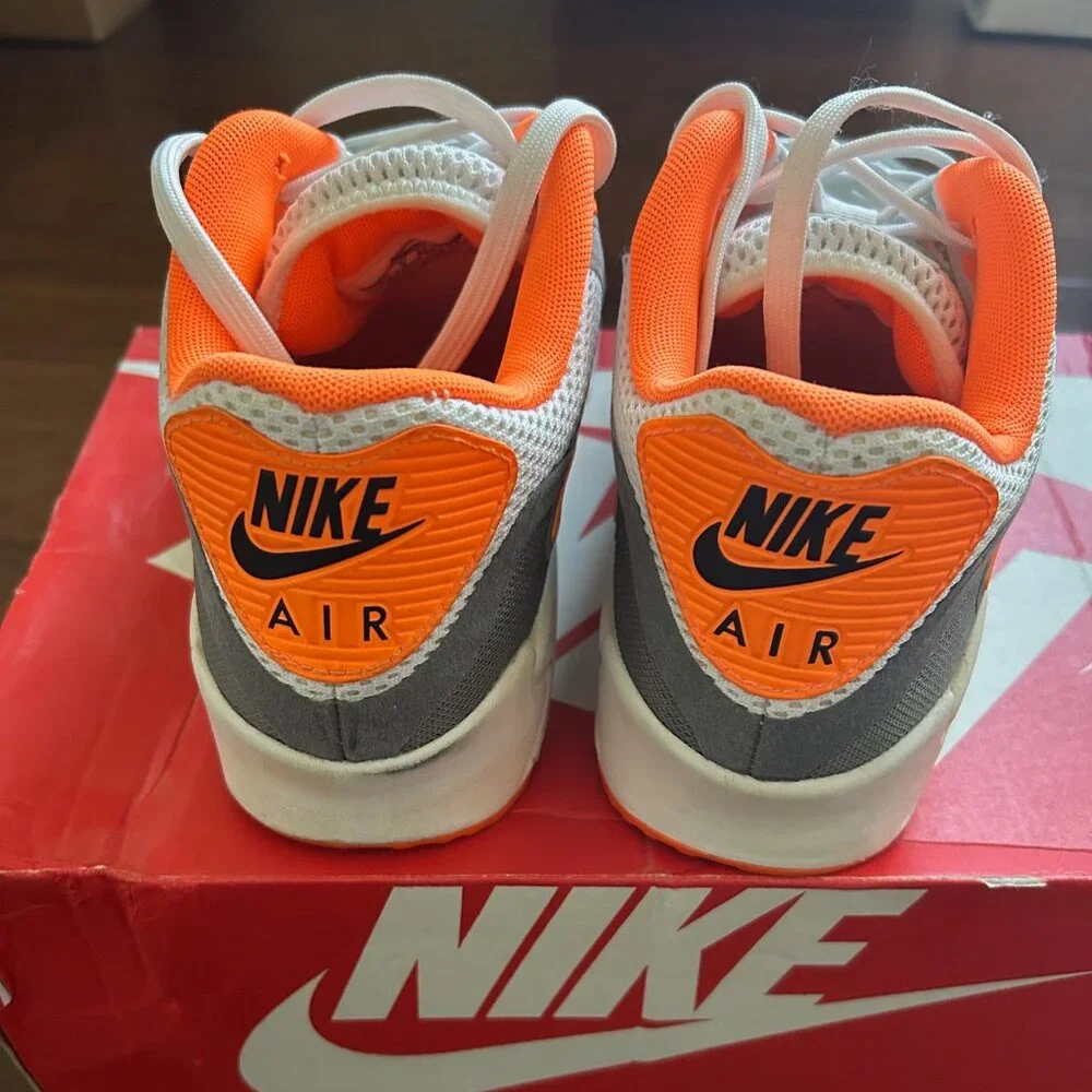 Nike Air Max 90 BR Breathe mens size 9 wolf grey and orange 644204-108 w/ box - Picture 5 of 11